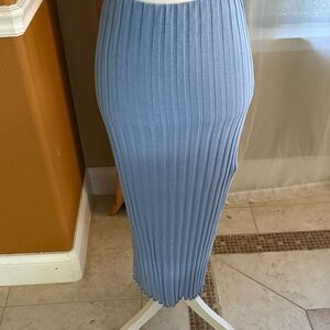 Zara Blue Pleated Skirt